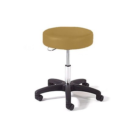 MIDCENTRAL MEDICAL Physician Stool w/ Black Base, D handle, Std. Backrest, Ht.-Med., Gray MCM866-SB-HM-GRY